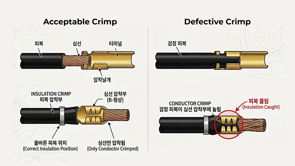 3. 불량 압착 예시e 1